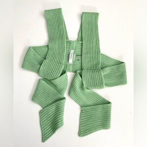 SIMONETT SPRING NANU TOP - GREEN KNIT TIE S/M